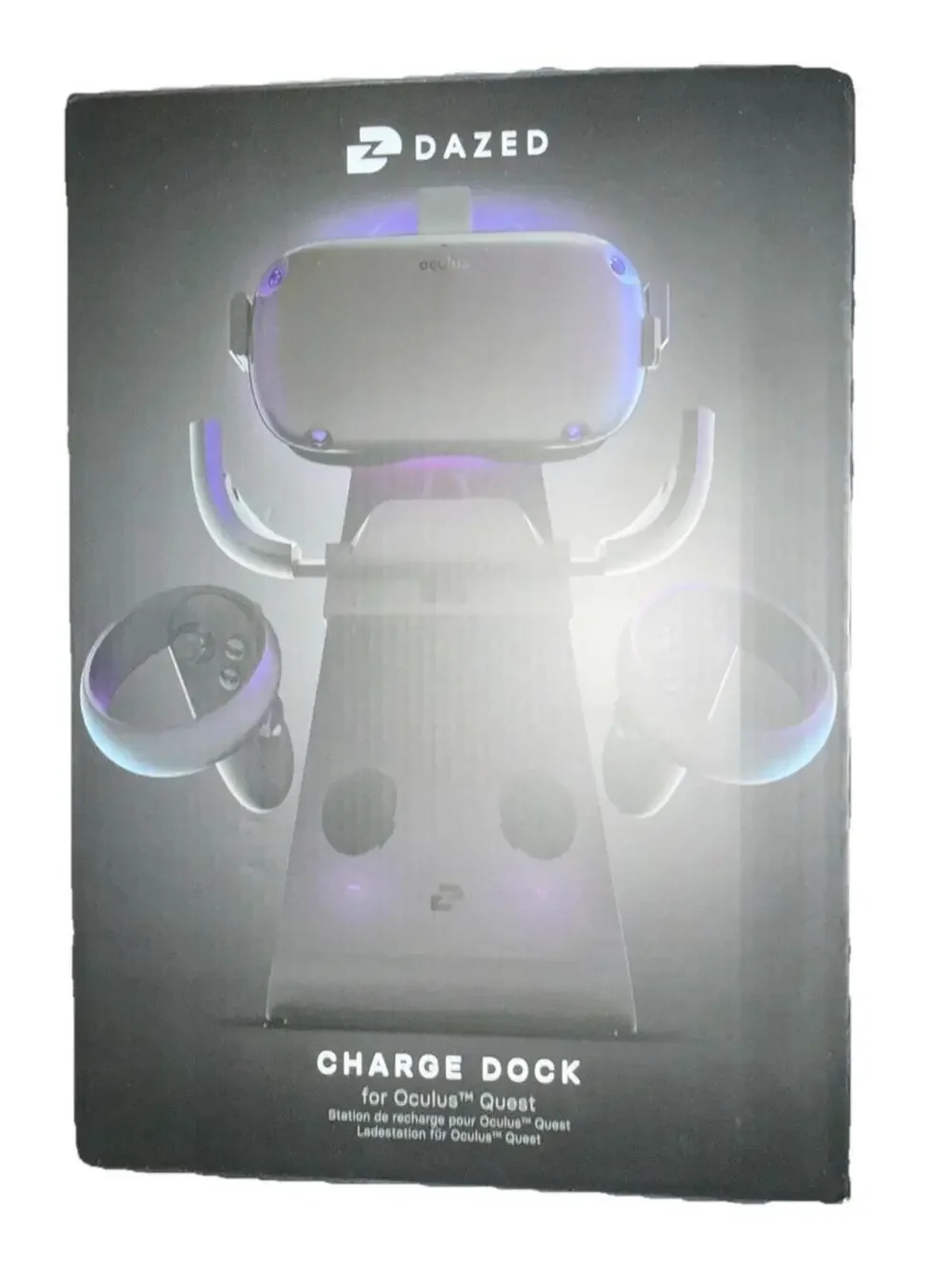 Dazed Charge Dock Compatible with Oculus Quest Headset & Controllers (Android)